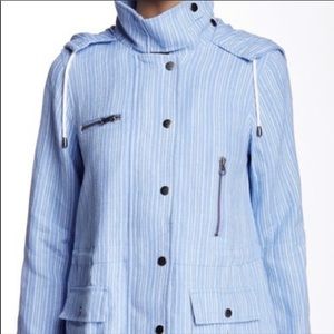 Joie Blue White Stripe Barker Jacket SZ medium